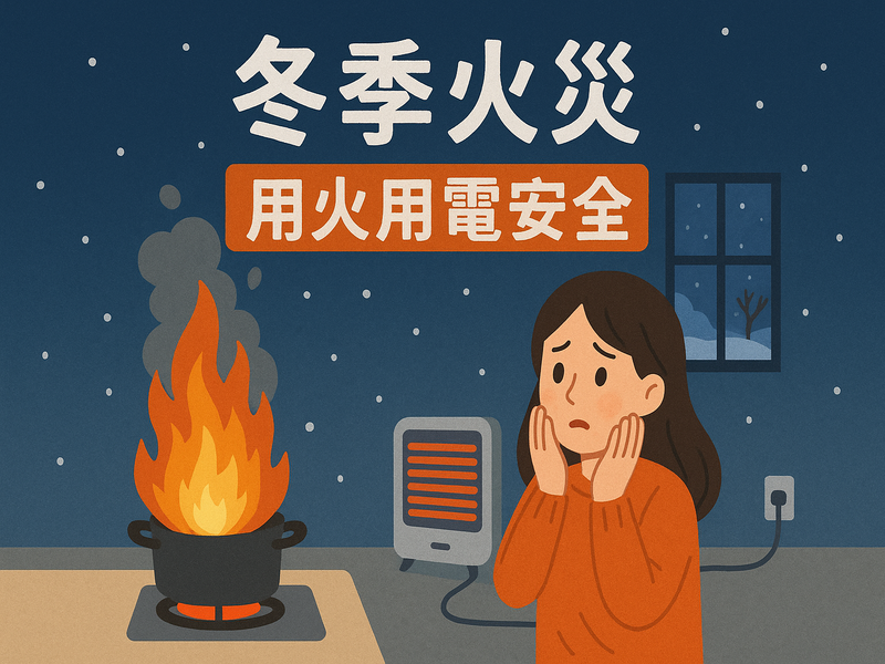  冬季三大火災原因曝光！教你如何預防 