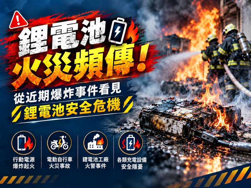 鋰電池火災頻傳！從近期爆炸事件看見鋰電池安全危機與防火自保關鍵